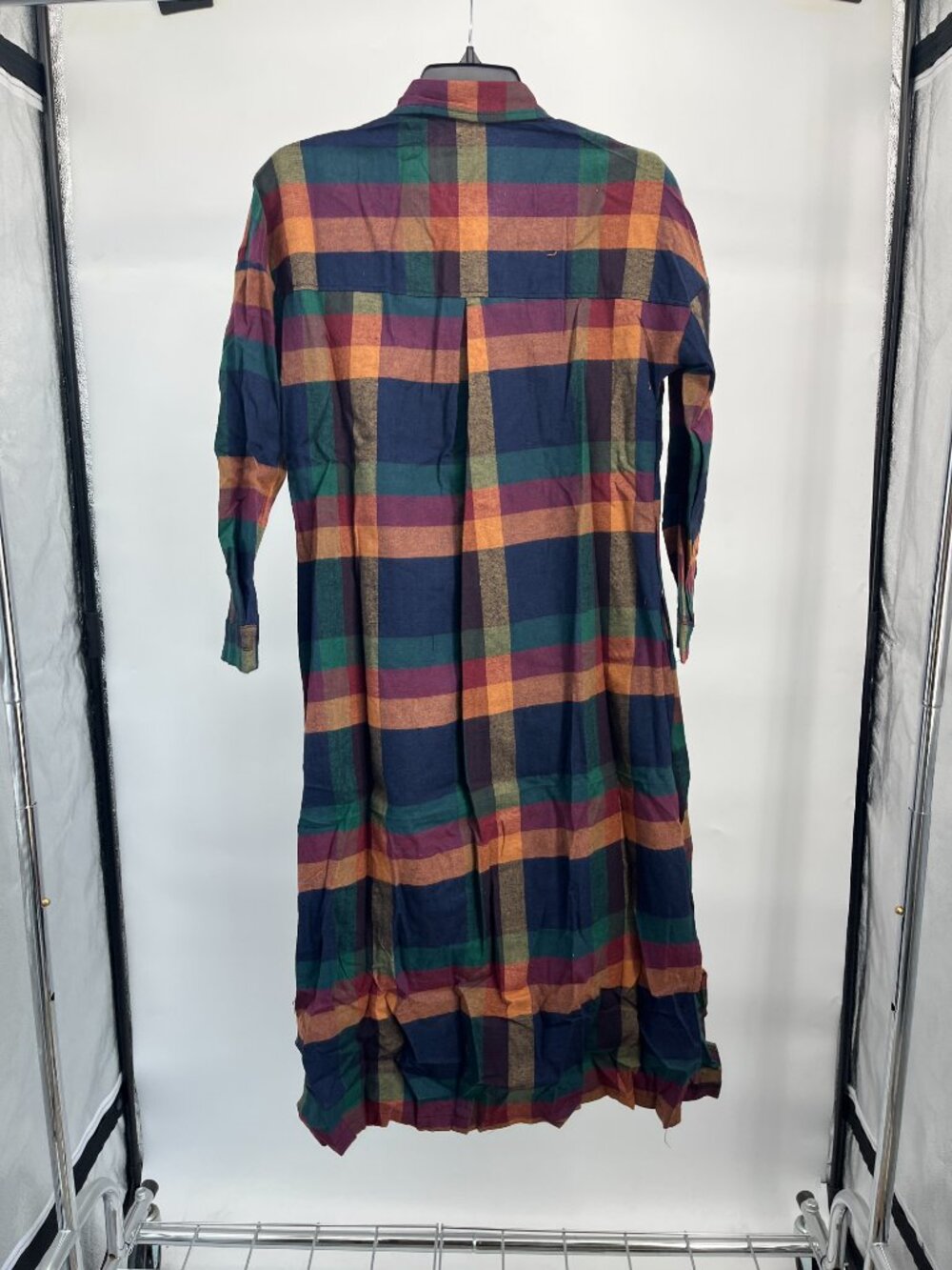 Plaid Longline Shacket & Wide-Leg Pants Set - Multicolor - Picture 4 of 12